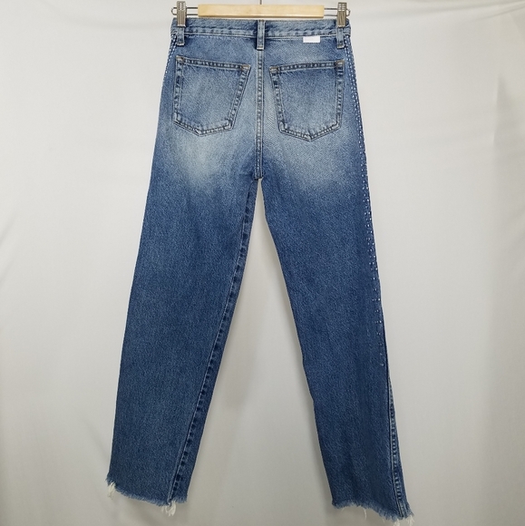 Boyish Jeans 24 Kirby Straight Midrise Embroidered Seam Stitched Rigid Denim - Picture 6 of 10